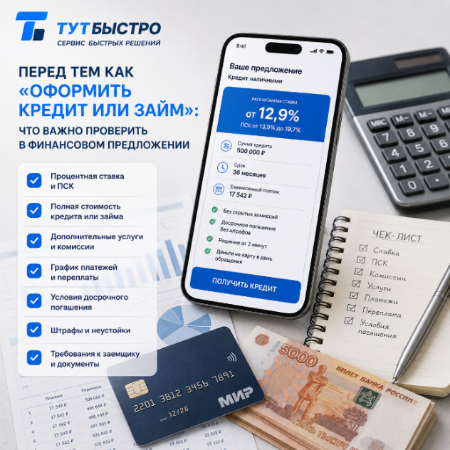 Перед тем как оформить кредит или займ, что важно проверить в финансовом предложении