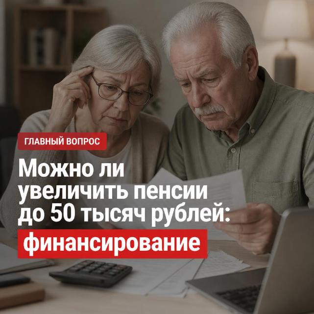 Можно ли увеличить пенсии до 50 тысяч рублей: главный вопрос — финансирование