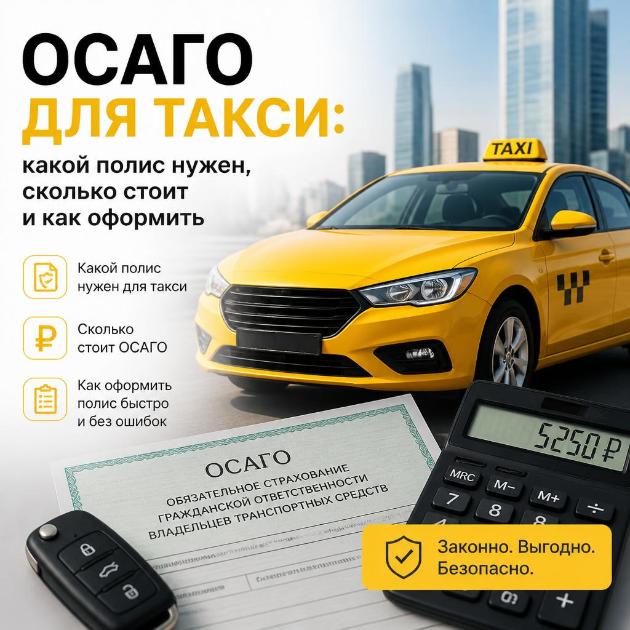 ОСАГО для такси: какой полис нужен таксисту, сколько стоит и можно ли ездить с обычной страховкой
