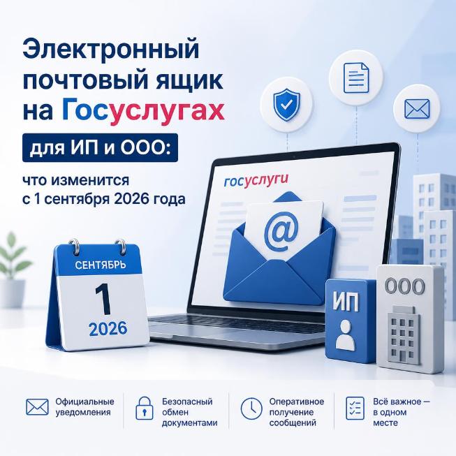 Электронный почтовый ящик на Госуслугах для ИП и ООО: что изменится с 1 сентября 2026 года