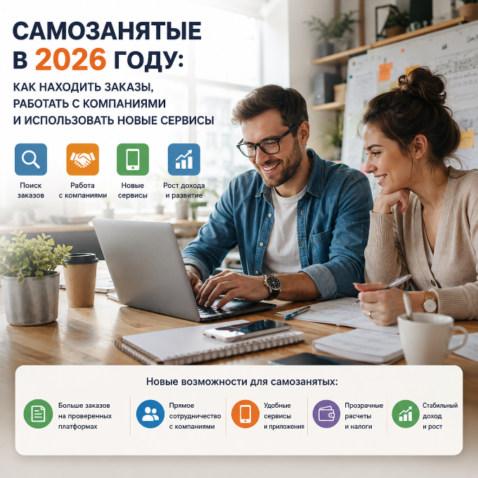 Самозанятые в 2026 году работа, заказы и новые сервисы