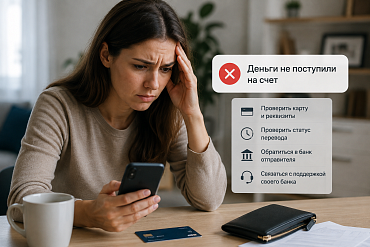 Перевод отправлен, а деньги не пришли: что проверить и когда обращаться в банк